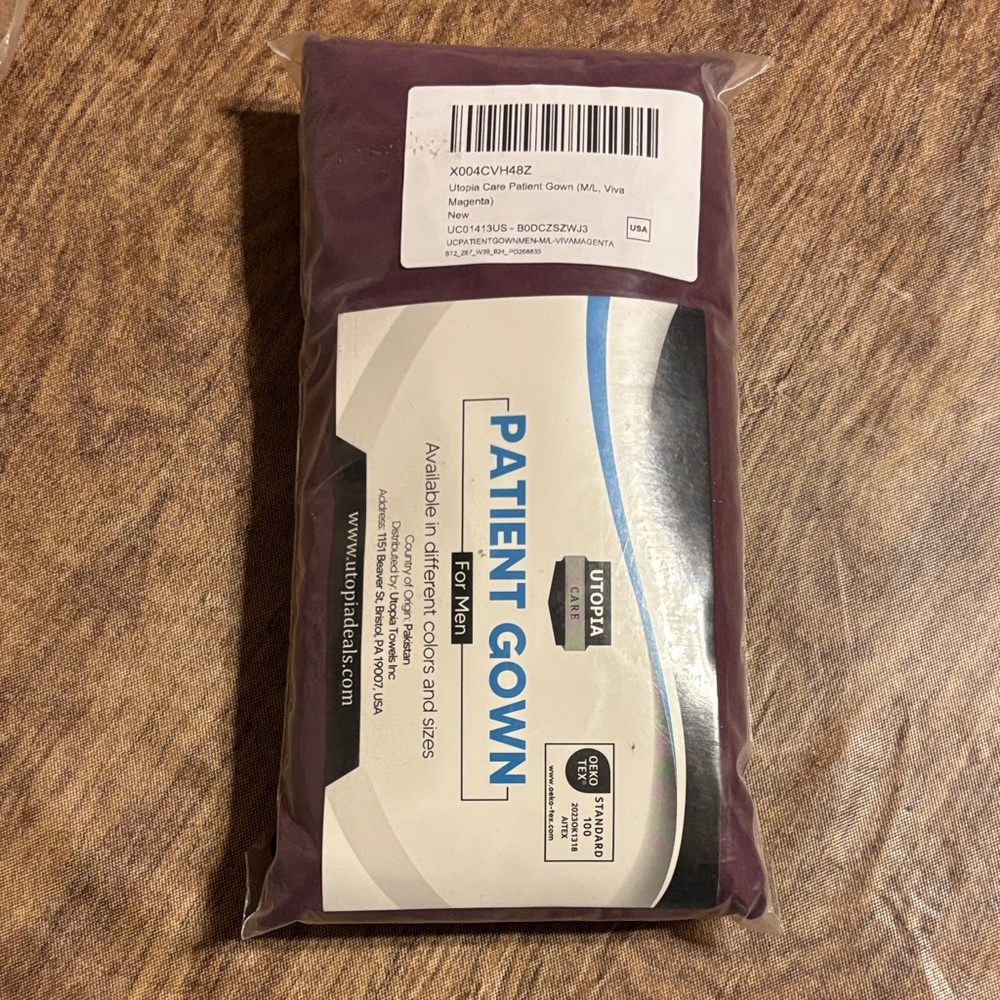 Men’s Utopia Care Patient Gown in Purple